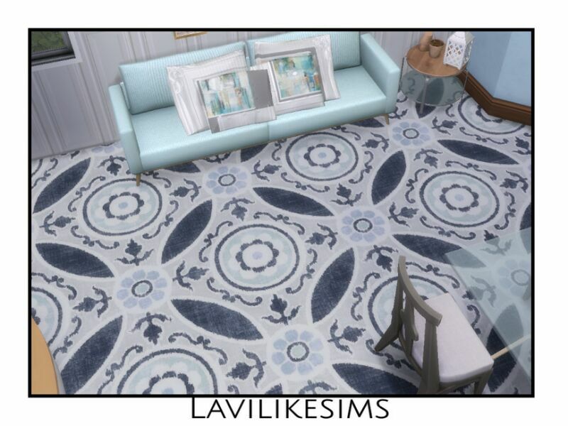 Floral Circle Carpet By Lavilikesims 1 Floral Circle Carpet By Lavilikesims Sims 4 CC