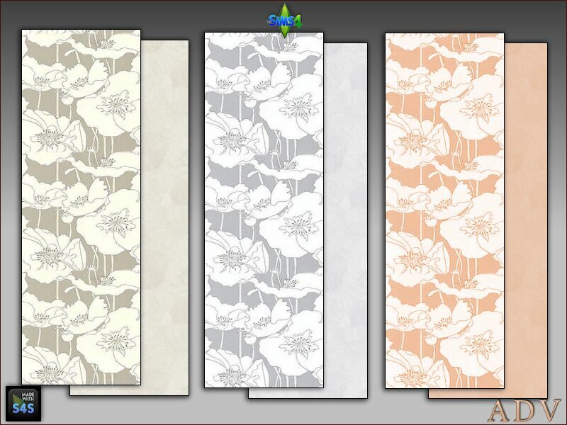Flower Wallpapers 10 sims 4 cc flower wallpapers 3