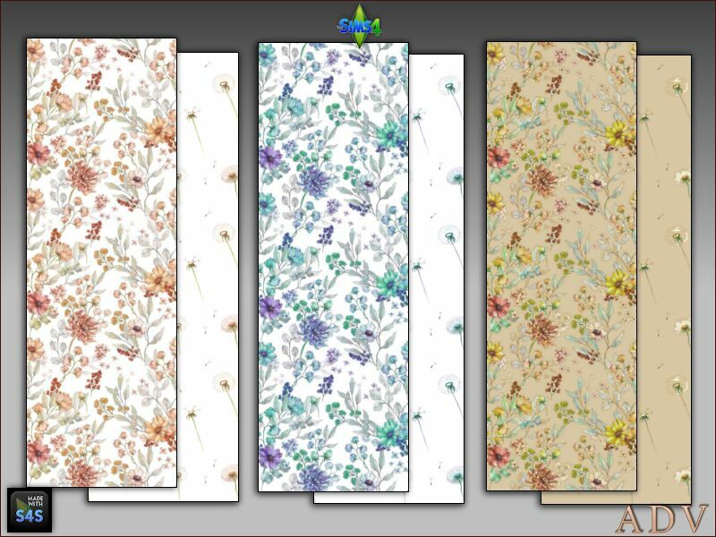 Flower Wallpapers 7 sims 4 cc flower wallpapers 6
