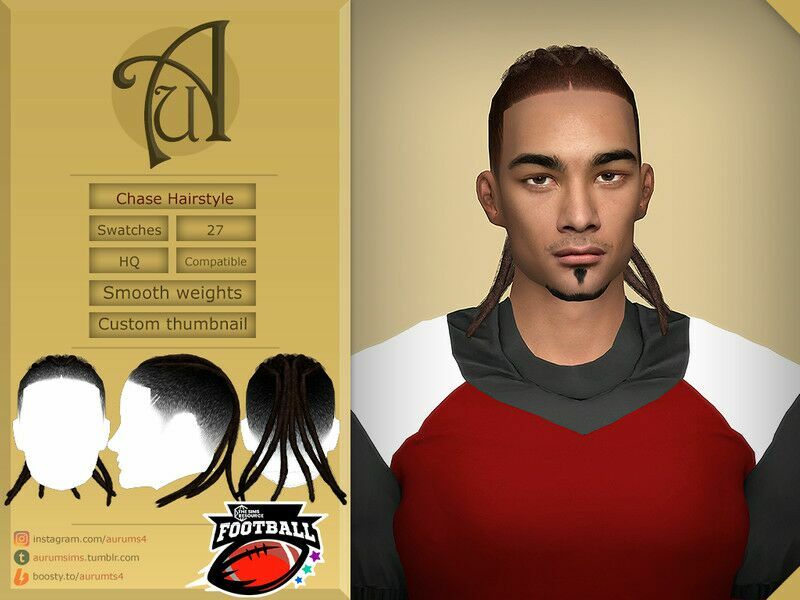 Football Inspired Drop – Chase Hairstyle 1 Football Inspired Drop – Chase Hairstyle Sims 4 CC