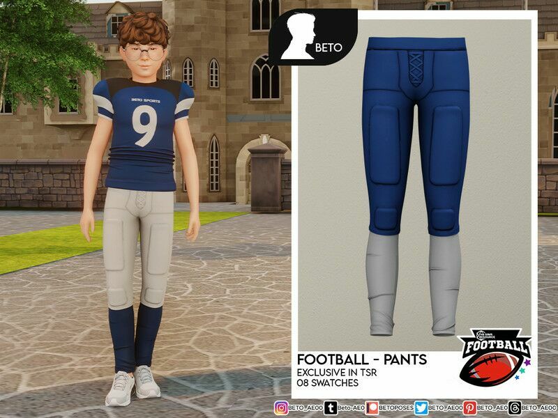 Football (Pants – Child Version) 1 Football (Pants – Child Version) Sims 4 CC