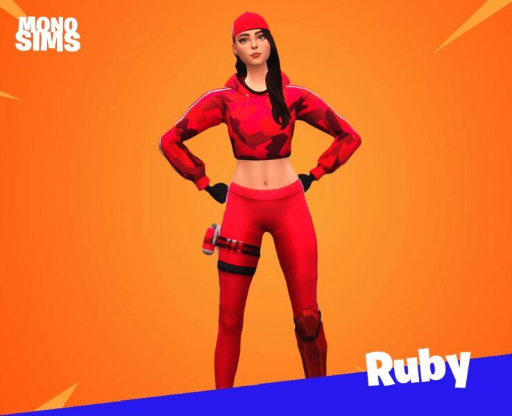 Fortnite Ruby Sims By Monosims 2 sims 4 cc fortnite ruby sims by monosims 4