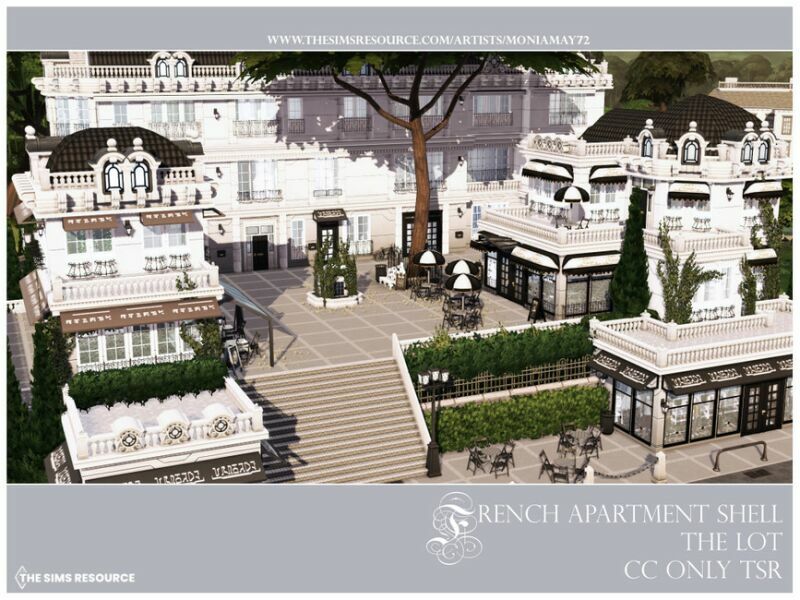 French Apartment Shell – The LOT By Moniamay72 7 sims 4 cc french apartment shell the lot by moniamay72 2