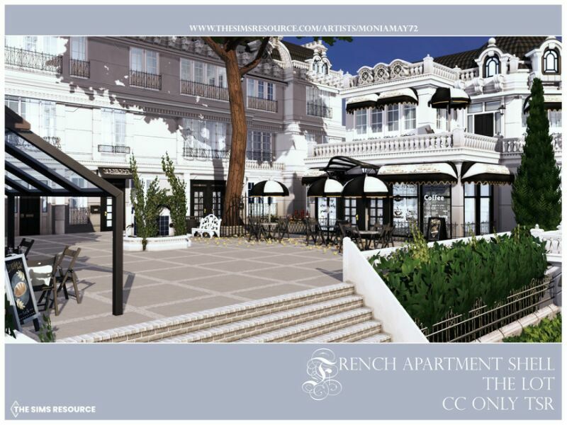 French Apartment Shell – The LOT By Moniamay72 4 sims 4 cc french apartment shell the lot by moniamay72 5
