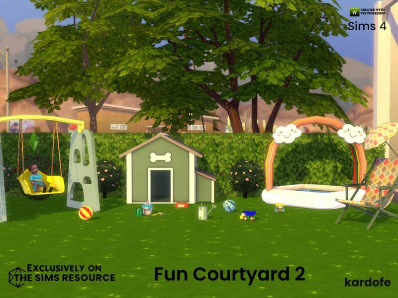 FUN Courtyard 2 By Kardofe 1 FUN Courtyard 2 By Kardofe Sims 4 CC