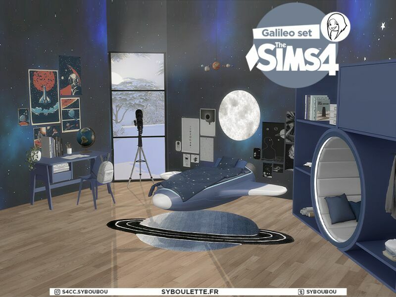 Galileo KID Bedroom SET By Syboulette 7 sims 4 cc galileo kid bedroom set by syboulette 2