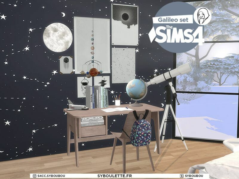 Galileo KID Bedroom SET By Syboulette 6 sims 4 cc galileo kid bedroom set by syboulette 3