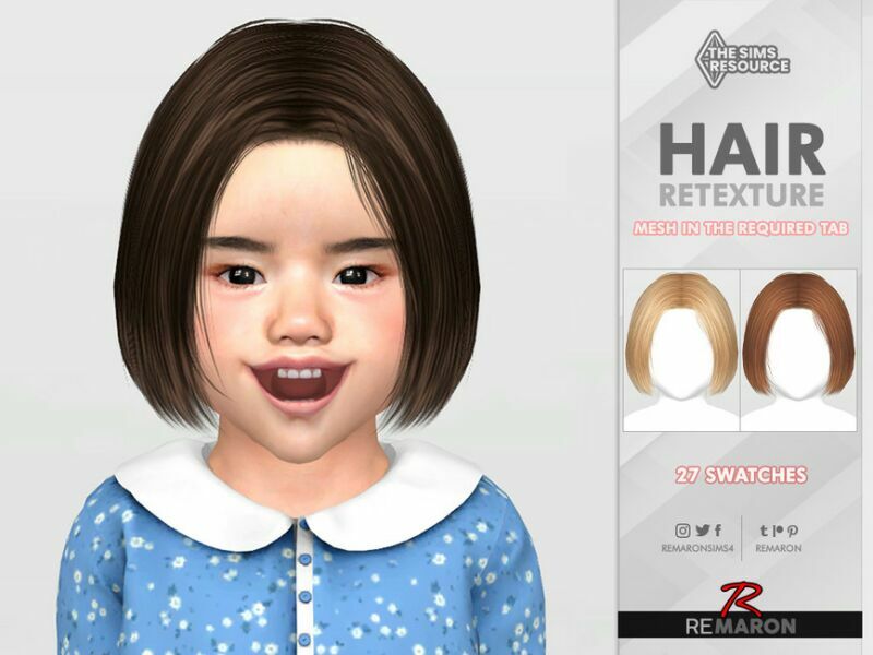 Garden Toddler Hair Retexture Mesh Needed By Remaron 1 Garden Toddler Hair Retexture Mesh Needed By Remaron Sims 4 CC
