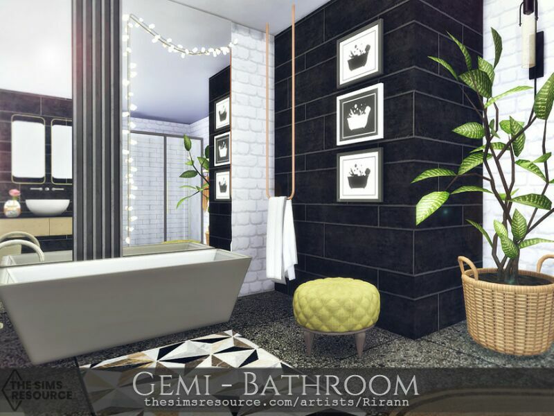 Gemi – Bathroom – TSR CC Only By Rirann 1 Gemi – Bathroom – TSR CC Only By Rirann Sims 4 CC