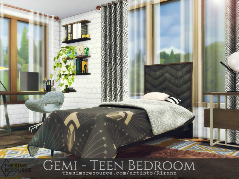 Gemi – Teen Bedroom – TSR CC Only By Rirann 1 Gemi – Teen Bedroom – TSR CC Only By Rirann Sims 4 CC