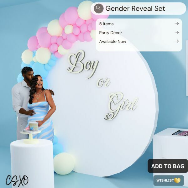 Gender Reveal SET 👶🏽 1 Gender Reveal SET 👶🏽 Sims 4 CC