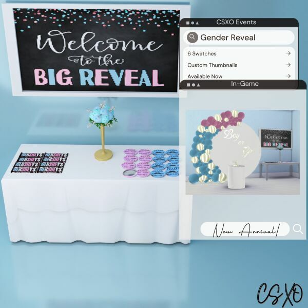 Gender Reveal SET 👶🏽 2 sims 4 cc gender reveal set 👶🏽 3