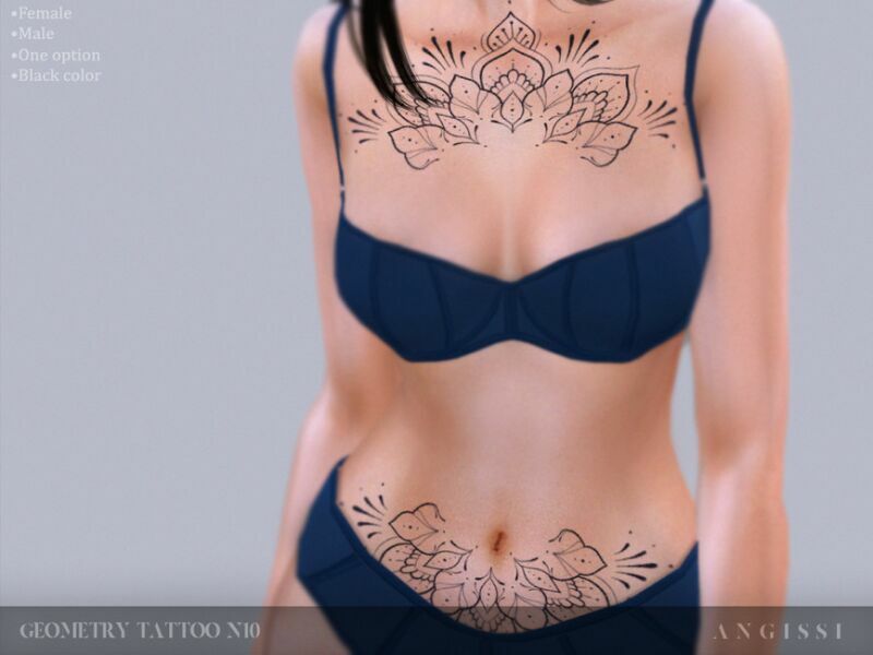 Geometry Tattoo N10 By Angissi 1 Geometry Tattoo N10 By Angissi Sims 4 CC