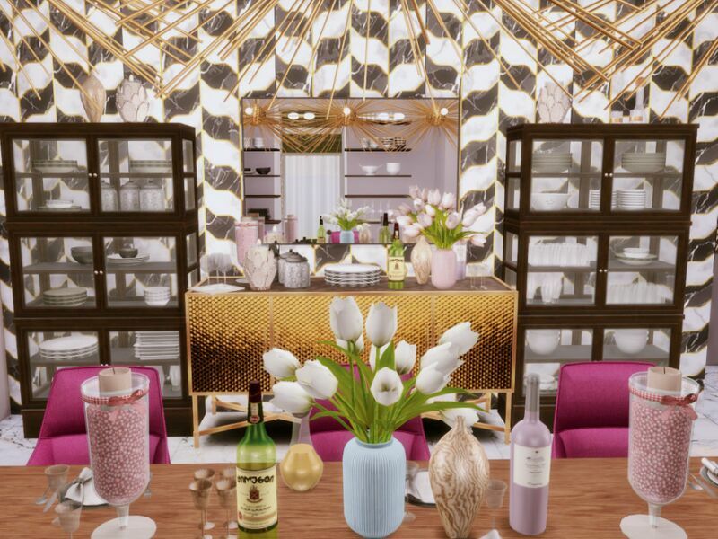 Gracja Diningroom | Only TSR CC By Genkaiharetsu 6 sims 4 cc gracja diningroom only tsr cc by genkaiharetsu 2