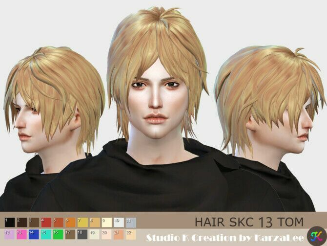 Hair SKC 13 TOM 1 Hair SKC 13 TOM Sims 4 CC