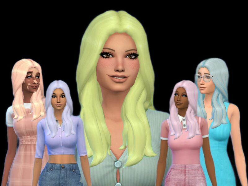 Hair Wavy By Lunaccm 1 Hair Wavy By Lunaccm Sims 4 CC