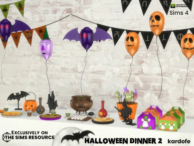 Halloween Dinner 2 By Kardofe 1 Halloween Dinner 2 By Kardofe Sims 4 CC