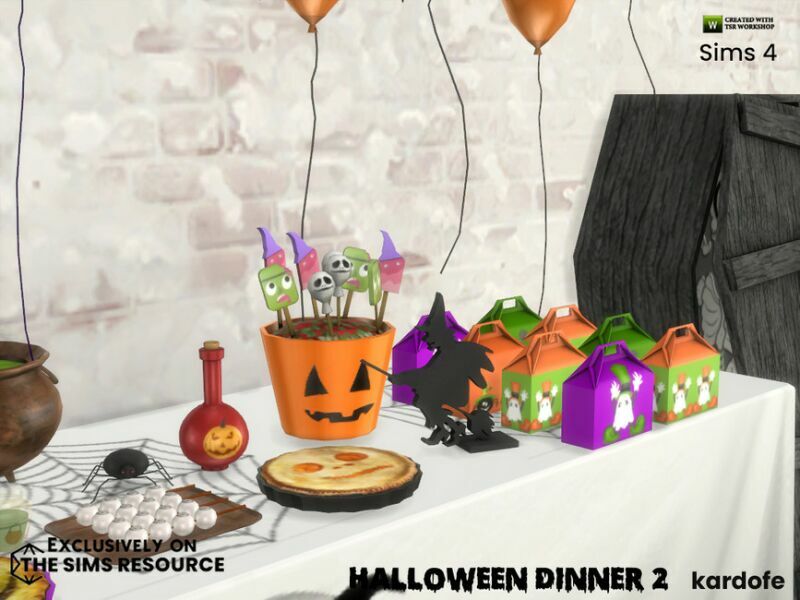 Halloween Dinner 2 By Kardofe 3 sims 4 cc halloween dinner 2 by kardofe 3