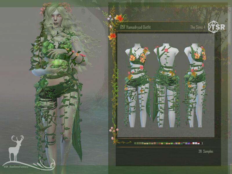 Hamadryad Outfit By Dansimsfantasy 1 Hamadryad Outfit By Dansimsfantasy Sims 4 CC