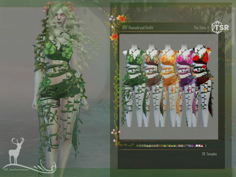 Hamadryad Outfit By Dansimsfantasy 3 sims 4 cc hamadryad outfit by dansimsfantasy 2