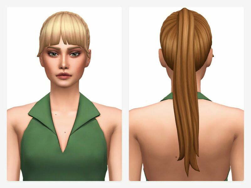 Hazel Ponytail Hairstyle By Nords 2 sims 4 cc hazel ponytail hairstyle by nords 2