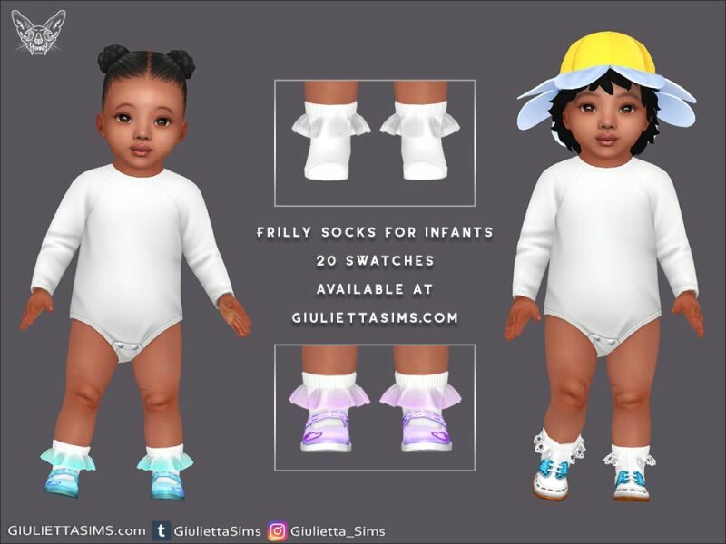 High Frilly Socks For Infants By Giulietta 1 High Frilly Socks For Infants By Giulietta Sims 4 CC