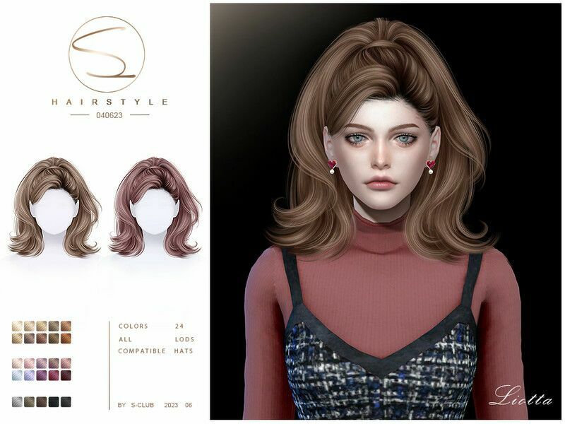 / High Ponytail Hair Liotta 1 / High Ponytail Hair Liotta Sims 4 CC