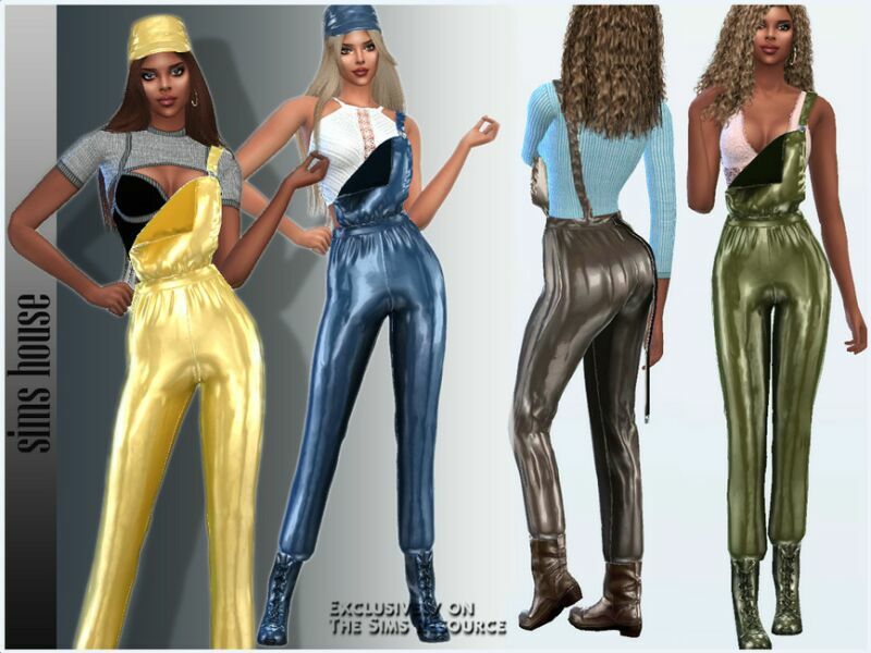 Holographic Women’S Jumpsuit (Bottom) 2 sims 4 cc holographic womens jumpsuit bottom 2