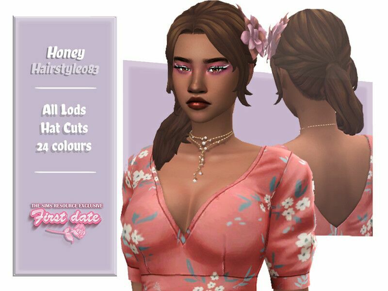 Honey Hairstyle 1 Honey Hairstyle Sims 4 CC