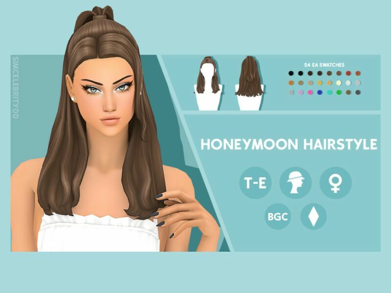 Honeymoon Hairstyle By Simcelebrity00 1 Honeymoon Hairstyle By Simcelebrity00 Sims 4 CC
