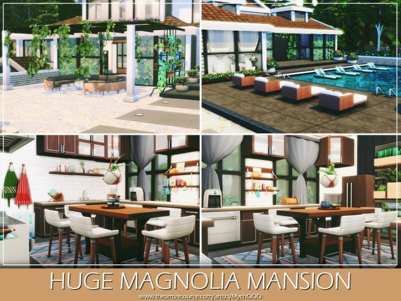 Huge Magnolia Mansion By Mychqqq 6 sims 4 cc huge magnolia mansion by mychqqq 3