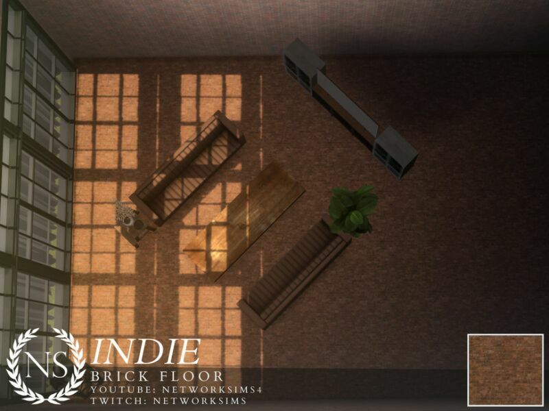 Indie Brick Floor By Networksims 1 Indie Brick Floor By Networksims Sims 4 CC
