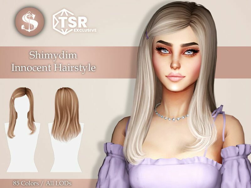 Innocent Hairstyle 1 Innocent Hairstyle Sims 4 CC