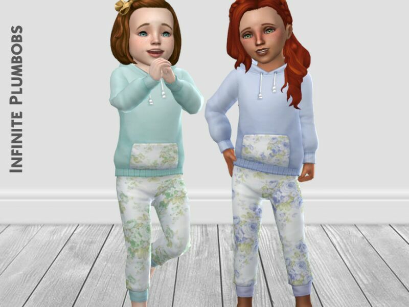 IP Toddler Floral SET Joggers By Infiniteplumbobs 2 sims 4 cc ip toddler floral set joggers by infiniteplumbobs 2