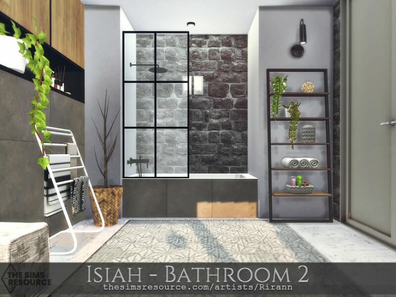 Isiah – Bathroom 2 – TSR CC Only By Rirann 3 sims 4 cc isiah bathroom 2 tsr cc only by rirann 4
