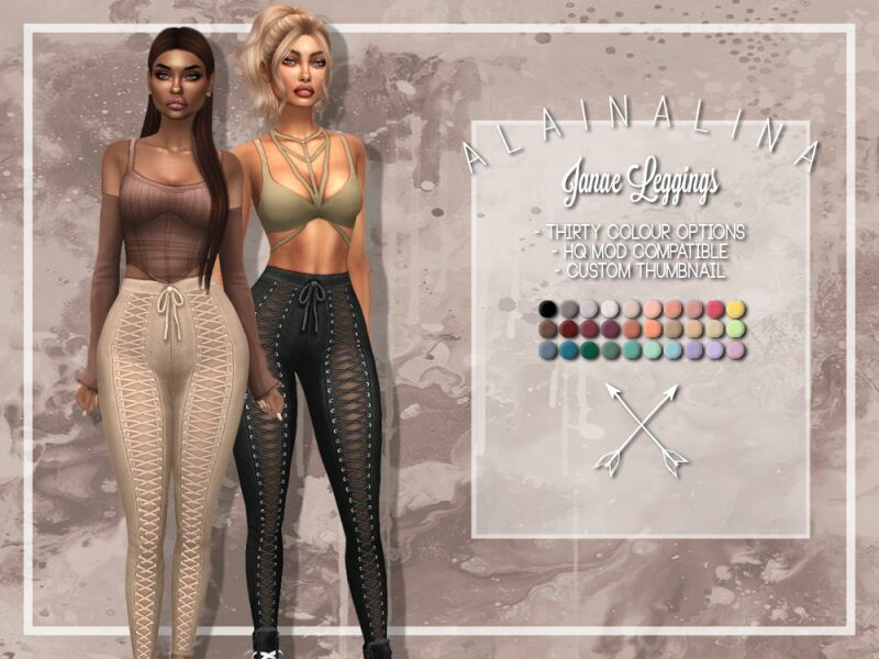 Janae Leggings By Alainalina 1 Janae Leggings By Alainalina Sims 4 CC