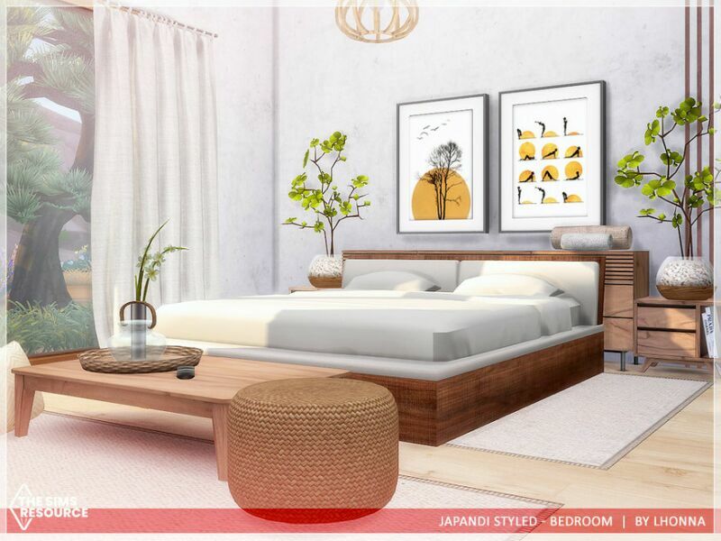 Japandi Styled – Bedroom /TSR CC Only/ By Lhonna 5 sims 4 cc japandi styled bedroom tsr cc only by lhonna 2