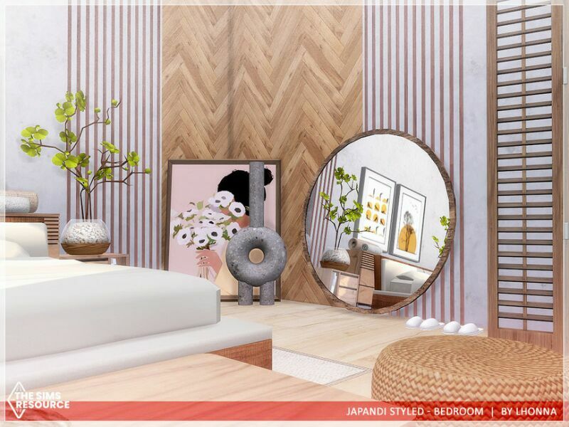 Japandi Styled – Bedroom /TSR CC Only/ By Lhonna 4 sims 4 cc japandi styled bedroom tsr cc only by lhonna 3