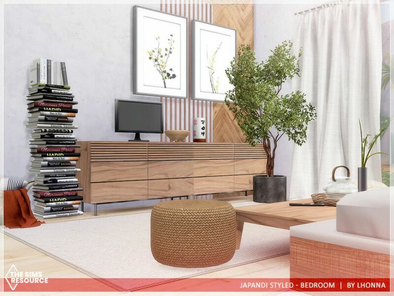 Japandi Styled – Bedroom /TSR CC Only/ By Lhonna 3 sims 4 cc japandi styled bedroom tsr cc only by lhonna 4