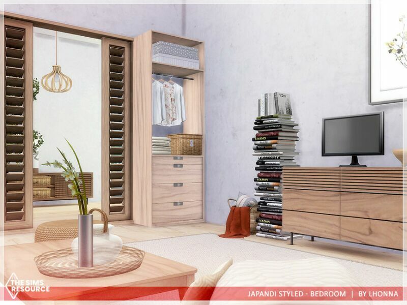 Japandi Styled – Bedroom /TSR CC Only/ By Lhonna 2 sims 4 cc japandi styled bedroom tsr cc only by lhonna 5