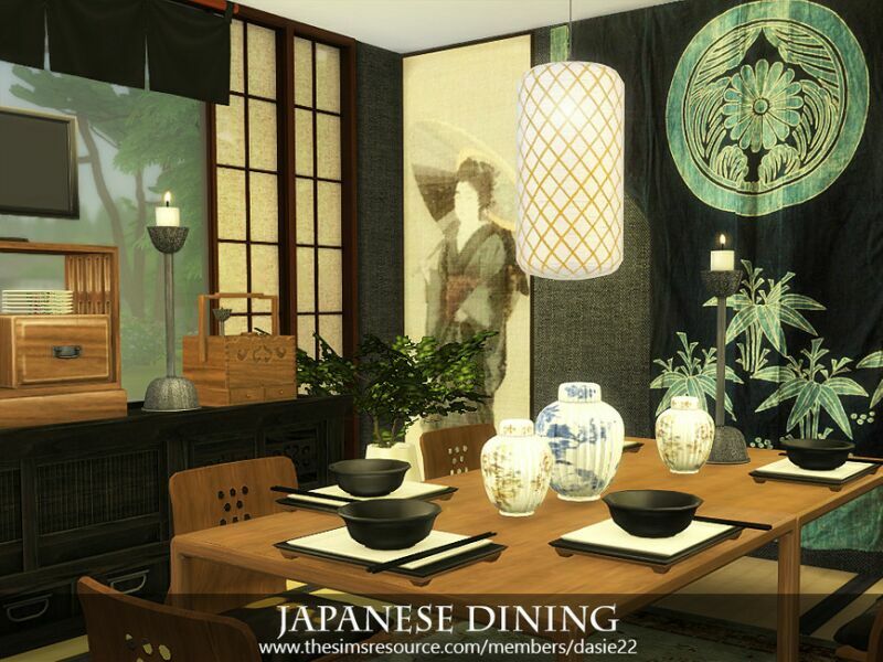 Japanese Dining By Dasie2 1 Japanese Dining By Dasie2 Sims 4 CC