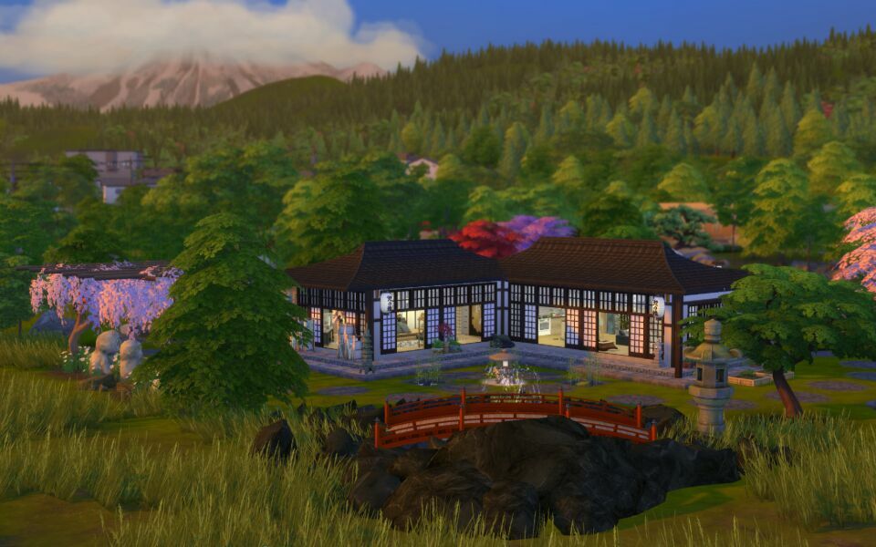 Japanese Villa – CC Build By Similebuilds 4 sims 4 cc japanese villa cc build by similebuilds 9