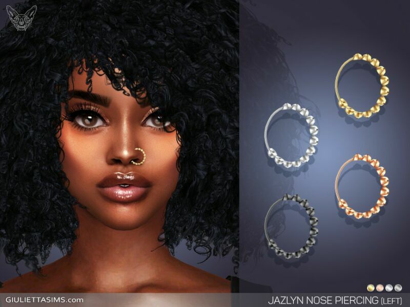 Jazlyn Nose Ring (Left Nostril) By Feyona 1 Jazlyn Nose Ring (Left Nostril) By Feyona Sims 4 CC