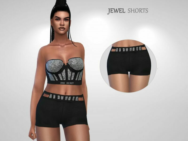 Jewel Shorts By Puresim 1 Jewel Shorts By Puresim Sims 4 CC