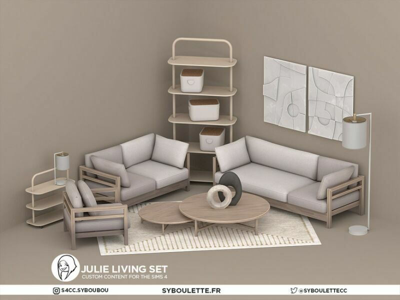 Julie Livingroom SET – Part 1 By Syboubou 2 sims 4 cc julie livingroom set part 1 by syboubou 4