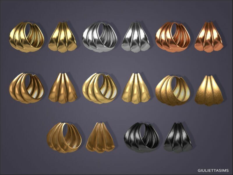 Julissa Triple Hoop Earrings By Feyona 2 sims 4 cc julissa triple hoop earrings by feyona 2