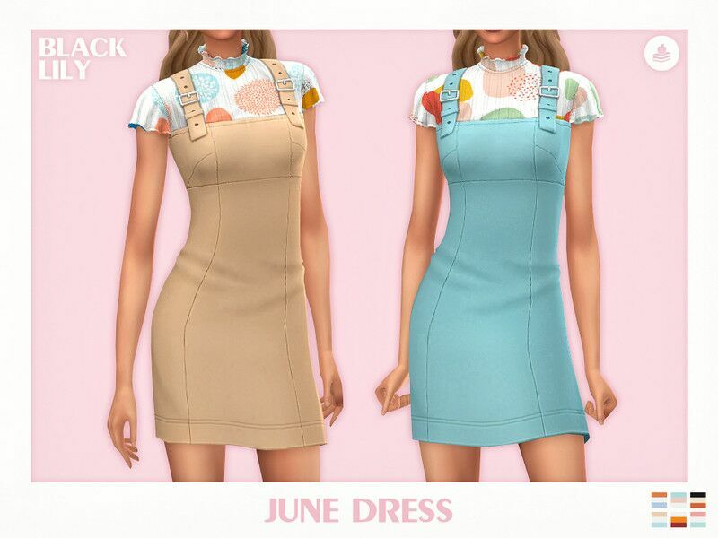 June Dress 1 June Dress Sims 4 CC