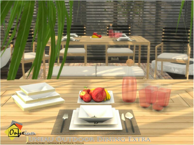 Juneau Outdoor Dining Extra By Onyxium 1 Juneau Outdoor Dining Extra By Onyxium Sims 4 CC