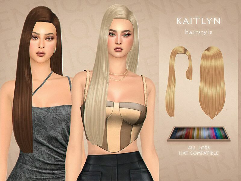 Kaitlyn Hairstyle / Female 1 Kaitlyn Hairstyle / Female Sims 4 CC