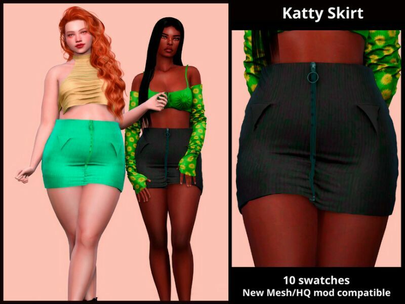 Katty Skirt By Couquett 1 Katty Skirt By Couquett Sims 4 CC